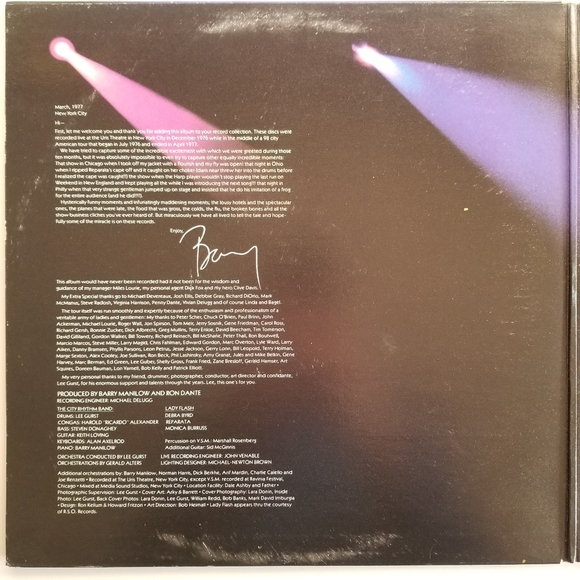 Barry Manilow Live Album Vinyl 2 Disc Lp Record Set ⏺3/$40+Free Shipping🚚 - Picture 3 of 17